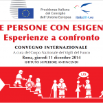 Convegno internazionale CNVV "Soccorso e persone con esigenze speciali. Esperienze a confronto"