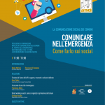 locandina programma webinar comunicare sui social di PAsocial