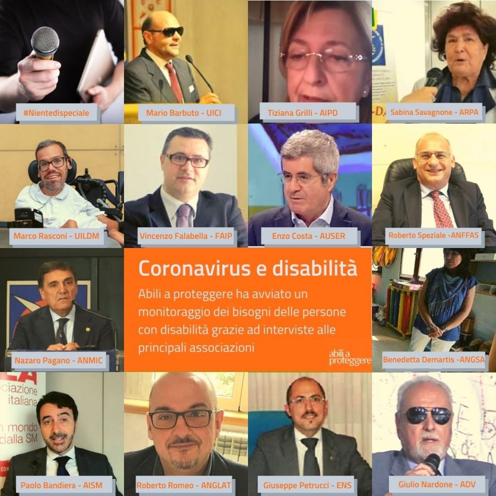 associazioni di categoria intervistate monitoraggio bisogni persone con disabilità