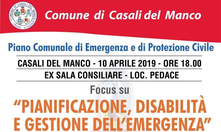 incontro Casali del Manco pianificazione disabilità e gestione delle emergenze