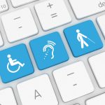 tastiera con tasti disabilità per linee guida accessibilità