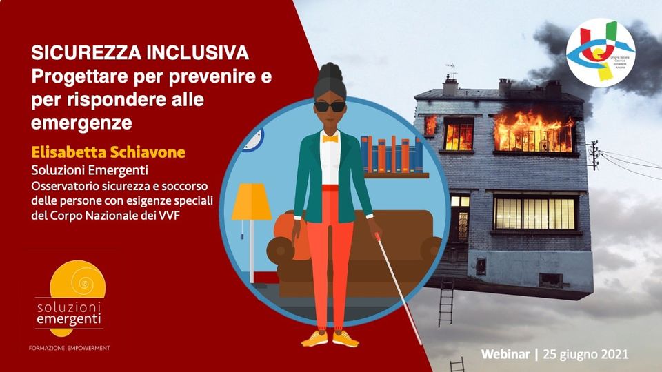 locandina incontro promosso da UICI Ancona dal titolo: Sicurezza inclusiva, progettare per rispondere alle emergenze