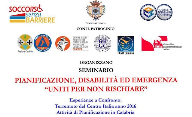 LOCANDINA convegno Pianificazione disabilità ed emergenza "Uniti per non rischiare”