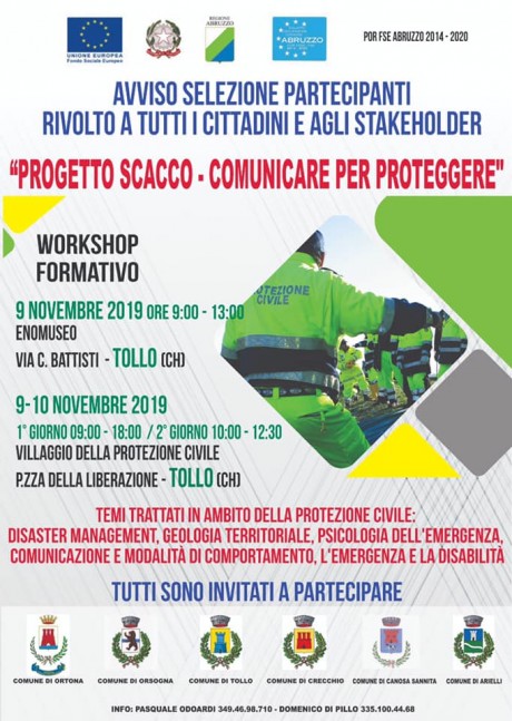Progetto Scacco - Comunicare per proteggere in Abruzzo