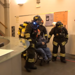 vigili del fuoco arezzo disabiltà esercitazione