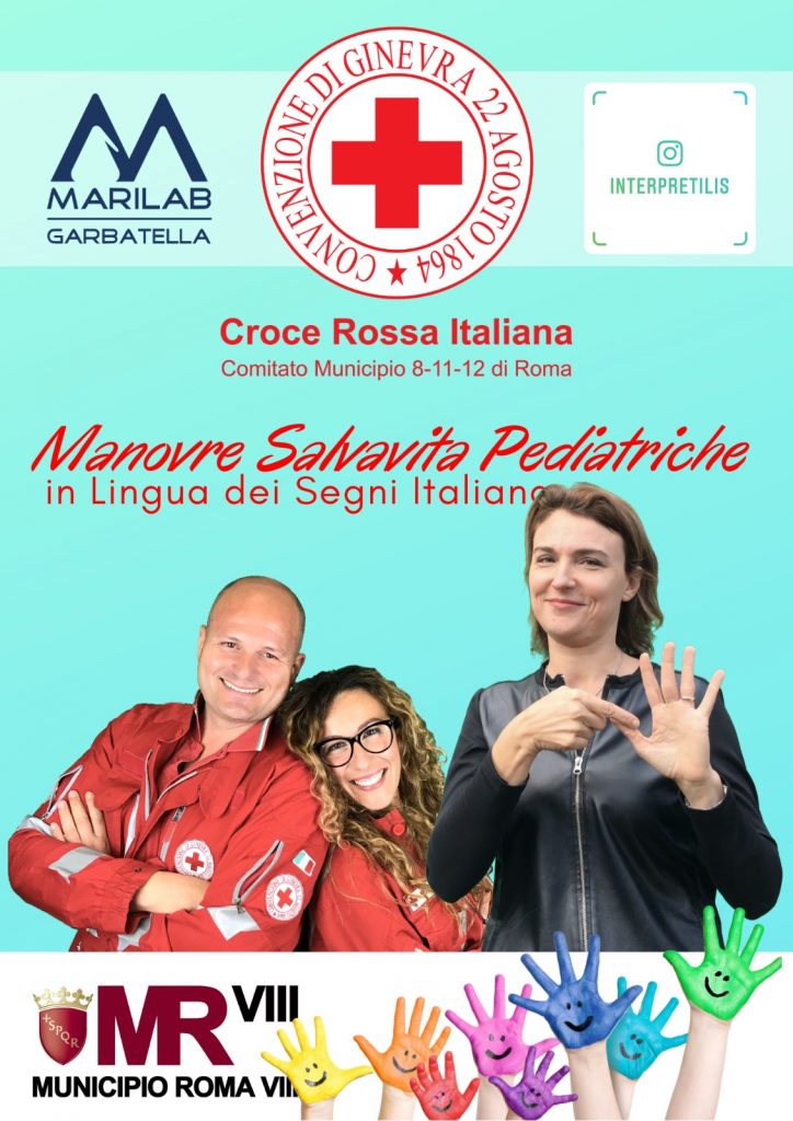 locandina Corso manovre salvavita Pediatriche in LIS della CRI