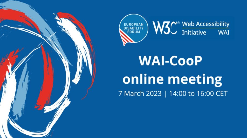 accessibilità web incontro online il 7 marzo WAI-CooP