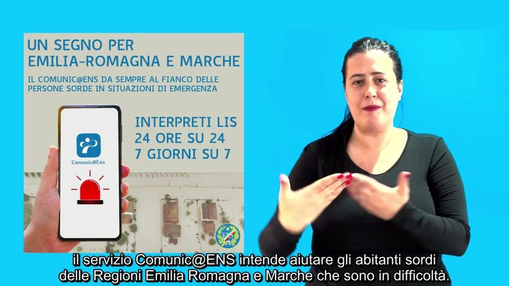  il servizio dell' App Comunic@ENS è attivo 24 su 24 in Emilia Romagna e Marche