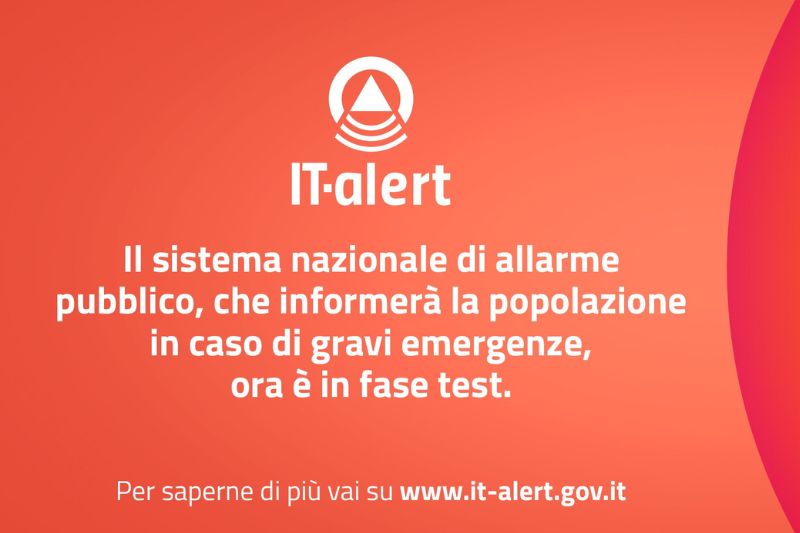 It-alert sistema nazionale di allarme pubblico per informare la popolazione