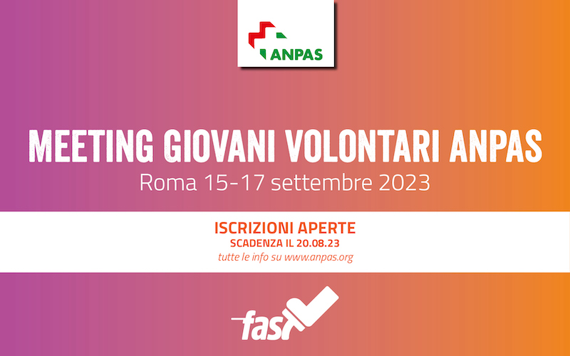 incontro Giovani Volontari ANPAS Roma dal 15 al 17 settembre