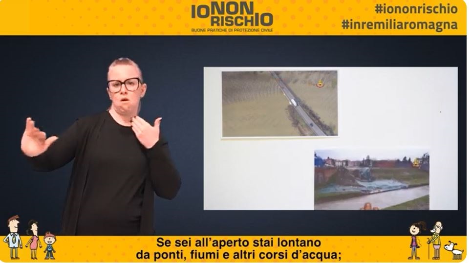 Protezione Civile Emilia Romagna video in LIS sui rischi in collaborazione con ENS