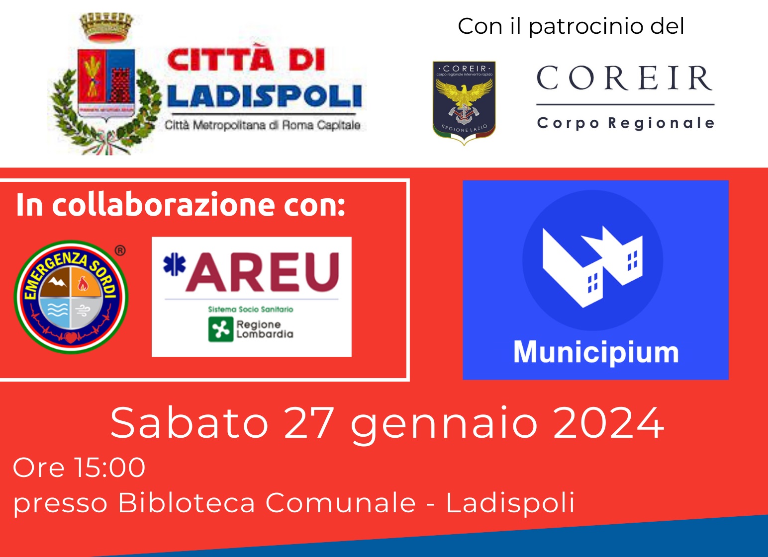 il 27 gennaio a Ladispoli seminario sulle app Where Are U 112 e Municipium Polizia Locale