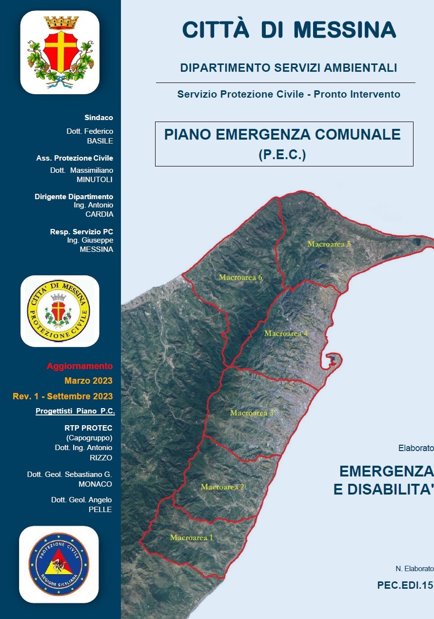 elaborato 15 Emergenza e Disabilità Piano di Protezione Civile Messina