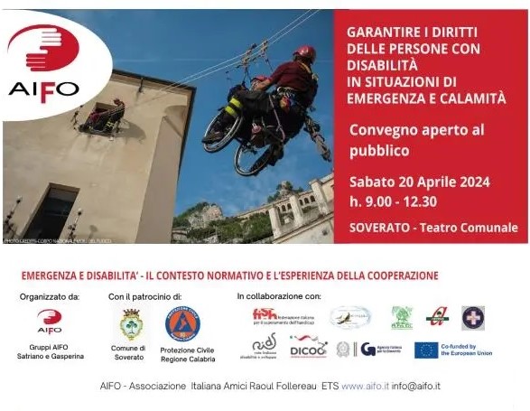 A Soverato (CZ) convegno garantire i diritti delle persone con disabilità in situazioni di emergenza