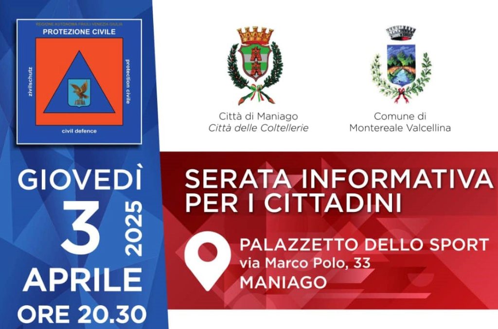 A Maniago (PN) incontro formativo gratuito per i cittadini su clima e gestione dell'emergenza persone vulnerabili