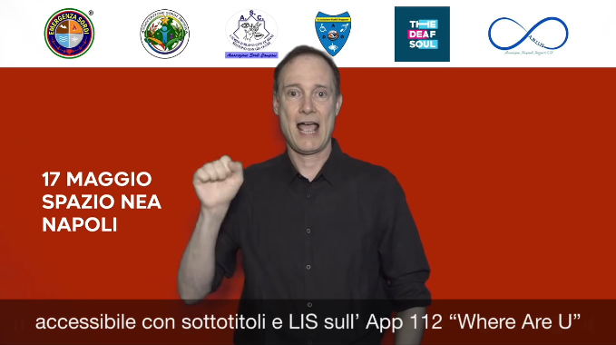 locandina presentazione app 112 sordi