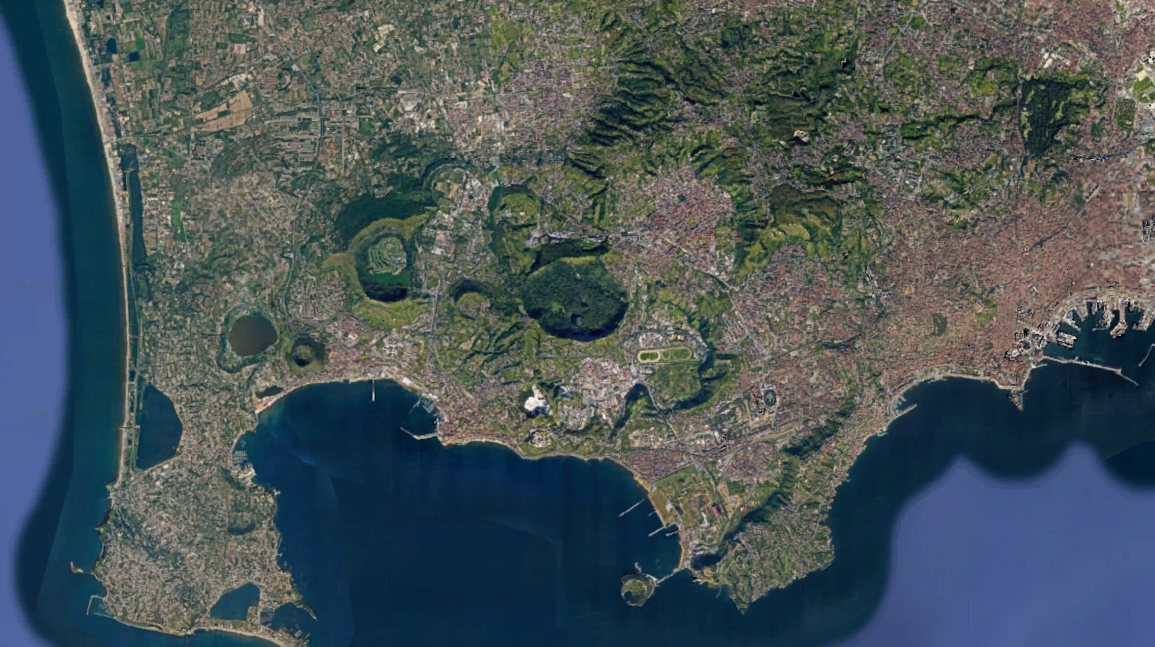 immagine satellitare della caldera