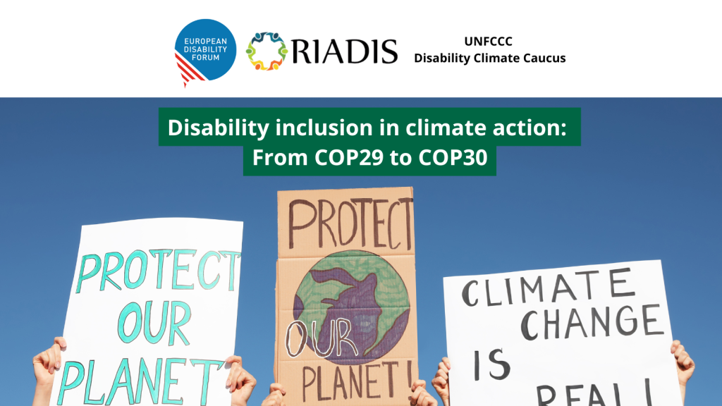 il 29 ottobre è in programma webinar su disabilità e cambiamenti del clima