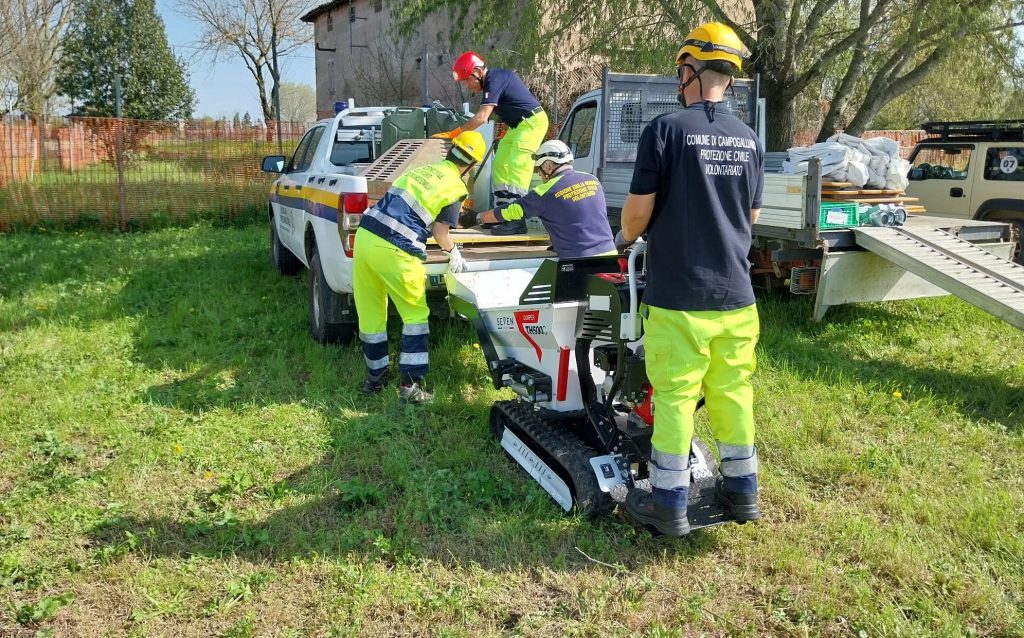 Unione Terre d'Argine esercitazione protezione civile dal 3 al 5 ottobre
