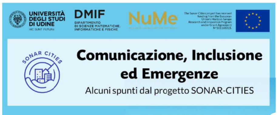 Progetto SONAR-CITIES incontro a Pordenone