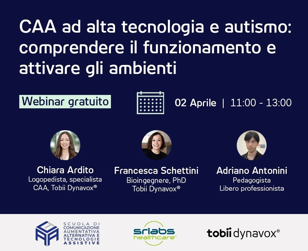 il 2 aprile è in programma il webinar CAA ad alta tecnologia e autismo